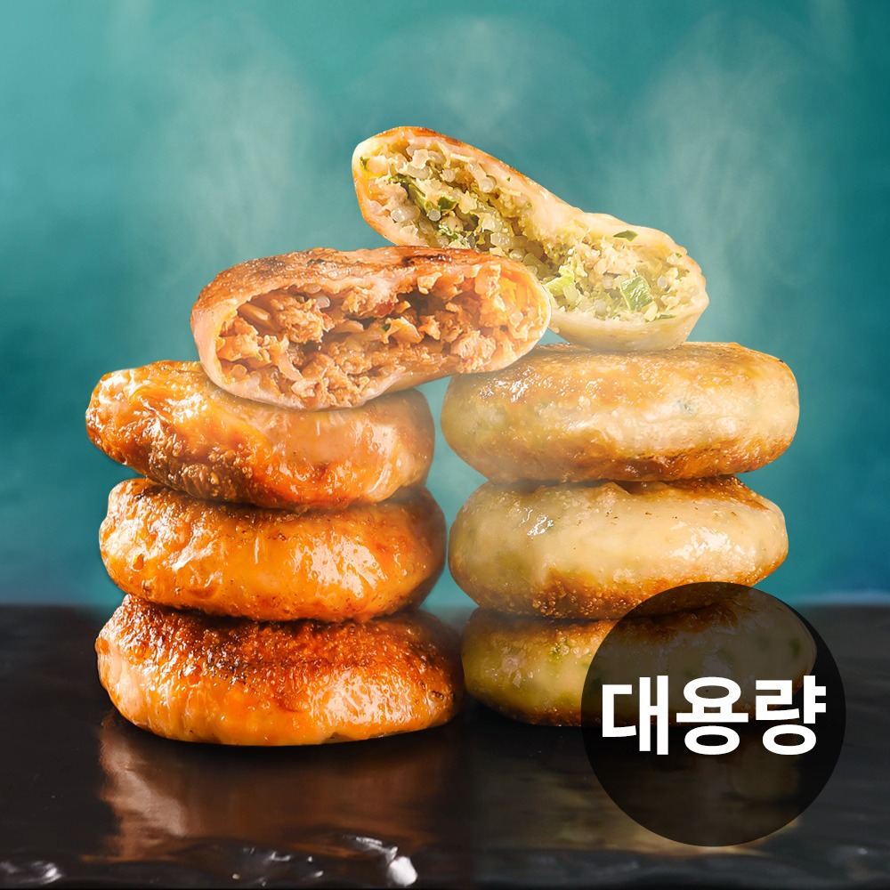 정직한밥상 고기, 김치 호떡쌀 군만두 1.2kg x 5개 (무료배송)